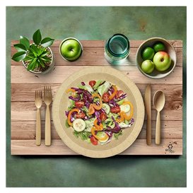 Placemat of Paper in Kraft "Hout" 30x40cm 40g/m² (500 Units)