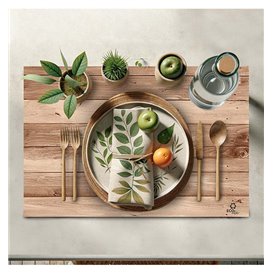 Placemat of Paper in Kraft "Hout" 30x40cm 40g/m² (500 Units)