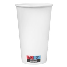 Paper Cup White 16 Oz/500ml Ø9cm (25 Units) 