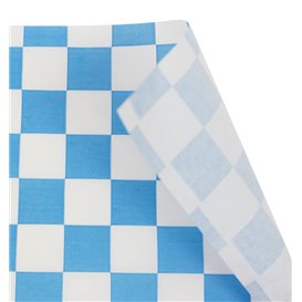 Paper Food Wrap Grease-Proof “Vichy” Blue 20x24,5cm (1.000 Units)