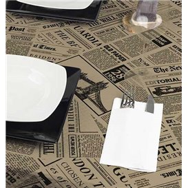 Pre-Cut Paper Tablecloth 1x1m Kraft "Prensa" 37g 1x1m (400 Units)