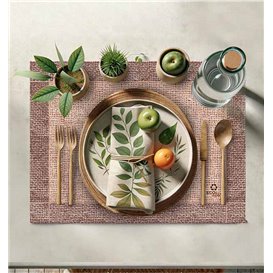 Placemat of Paper in Kraft "Burlap" 30x40cm 40g/m² (1.000 Units)