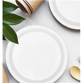 Paper Plate Round Greaseproof Shape White  Ø18cm 220g/m² (400 Units) 