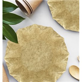 Kraft Paper Deep Plate “Flower” Ø16cm 245g/m² (50 Units)