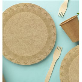 Kraft Paper Plate “Flower” Ø23cm 245g/m² (50 Units) 