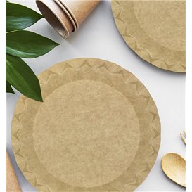 Kraft Paper Plate “Flower” Ø23cm 245g/m² (50 Units) 