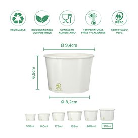 Paper Ice Cream Container Eco-Friendly 310ml (1200 Units)