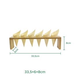 Bamboo Food Cones Holder 33,5x6x8cm (15 Stück)