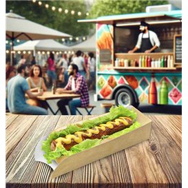 Paper Hot Dog Tray Kraft 17x5x3,5cm (1000 Units)