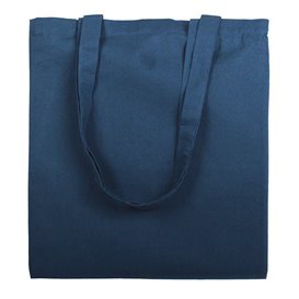 Cotton Bag with Long Handles Navy Blu 38x42cm (200 Units)