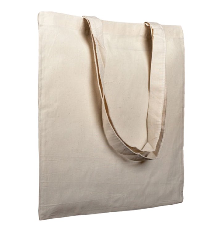 Cotton Bag with Long Handles Beige 38x42cm (200 Units)