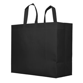 Non-Woven PREMIUM Bag with Short Handles Black 45+20x40cm (25 Units)