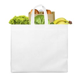 Non-Woven PREMIUM Bag with Short Handles White 45+20x40cm (100 Units)