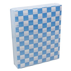 Paper Food Wrap Grease-Proof “Vichy” Blue 20x24,5cm (1.000 Units)