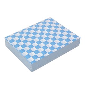 Paper Food Wrap Grease-Proof “Vichy” Blue 20x24,5cm (1.000 Units)