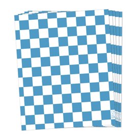 Paper Food Wrap Grease-Proof “Vichy” Blue 20x24,5cm (1.000 Units)