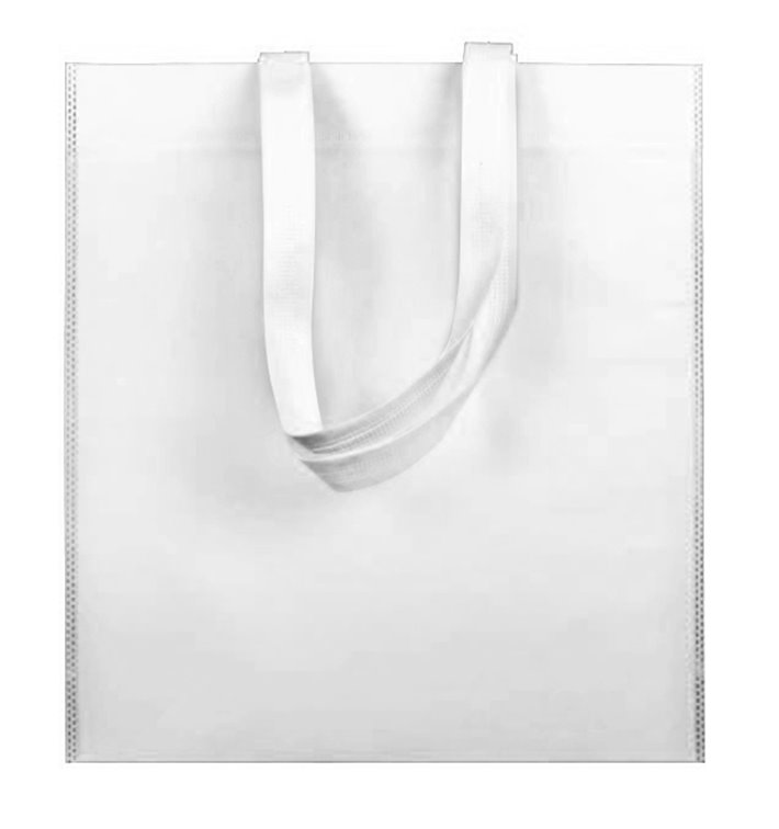 Non-Woven Bag with Short Handles White 38x42cm (25 Units)