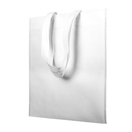 Non-Woven Bag with Short Handles White 38x42cm (25 Units)