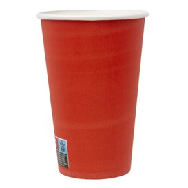 Cardboard Cup “Colores” Red 600ml Ø9,4cm (20 Units)