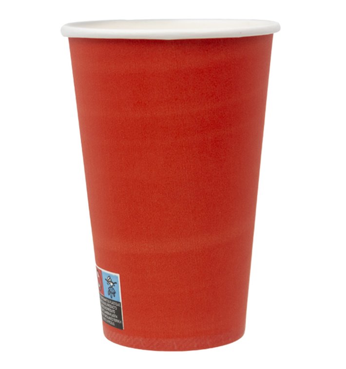 Cardboard Cup “Colores” Red 600ml Ø9,4cm (20 Units)