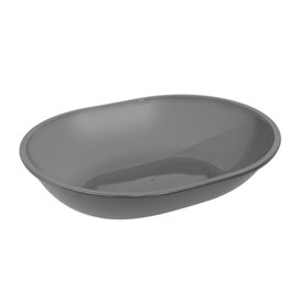 Reusable Durable Reusable Bowl PP Bio Grey “Revolve” Oval 1000ml 22x17,4x5cm (144 Units)