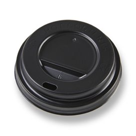 Travel Lid with PS Hole for 3Oz Black Cardboard Cup Ø5,8cm (100 Units) 