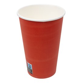 Cardboard Cup “Colores” Red 600ml Ø9,4cm (20 Units)