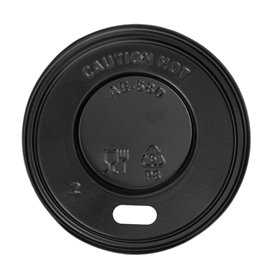 Travel Lid with PS Hole for Black Cardboard Cup Ø5,8cm (1.000 Units)