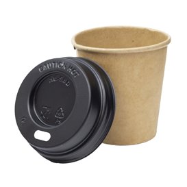 Travel Lid with PS Hole for Black Cardboard Cup Ø5,8cm (1.000 Units)