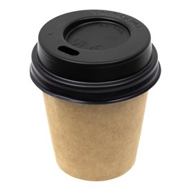 Travel Lid with PS Hole for Black Cardboard Cup Ø5,8cm (1.000 Units)