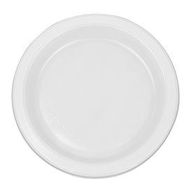 Reusable Plate in PS Flat White 16,5cm (50 Units)  