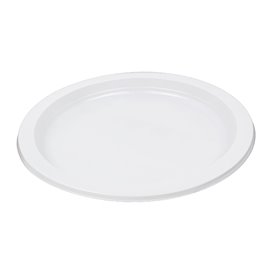 Reusable Plate in PS Flat White 22cm (50 Units)  