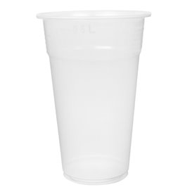 Reusable Plastic Cup in PP Clear 550ml Ø9,0cm (75 Units)  