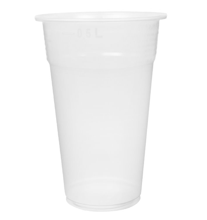 Reusable Plastic Cup in PP Clear 550ml Ø9,0cm (75 Units)  