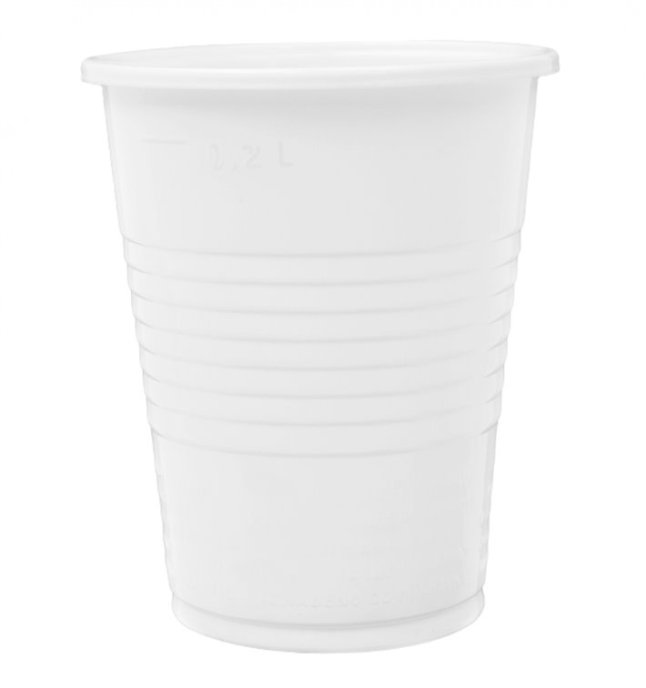 Reusable Plastic Cup in PP White 240ml (100 Units)  