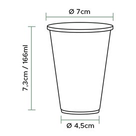 Reusable Plastic Cup in PP White 166ml (100 Units)  