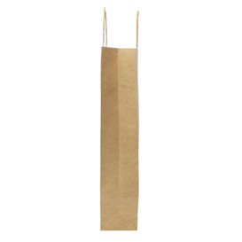 Paper Bottle Bag with Handles Kraft 18+8x39cm (50 Units) 