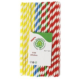 Paper Straw Flexible Pack Ø0,6cm 23cm (3.000 Units)