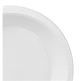 Reusable Plate Deep Economic PS White Ø22cm (25 Units)