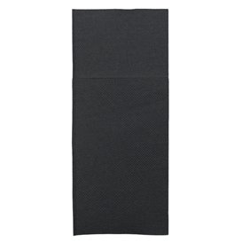 Cutlery Napkin Fold Micropoint 33x40cm Black (60 Units)