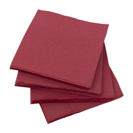 Cocktail Napkin 20x20cm 2-ply Burgundy (100 Units)