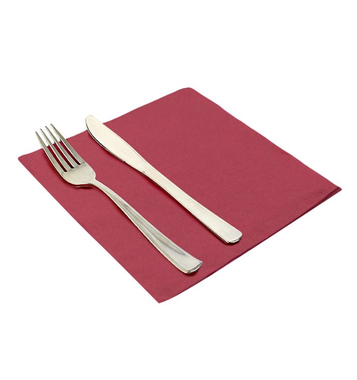 Paper Napkin Double Point 40x40cm 2-ply Burgundy (1.200 Units)