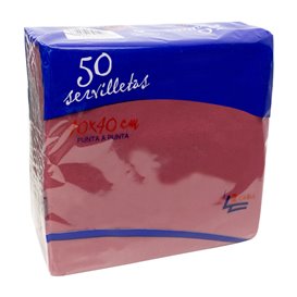 Paper Napkin Double Point 40x40cm 2-ply Burgundy (1.200 Units)