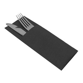 Cutlery Napkin Fold Micropoint 33x40cm Black (60 Units)