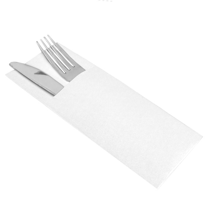 Cutlery Napkin Fold Micropoint 33x40cm White (60 Units)