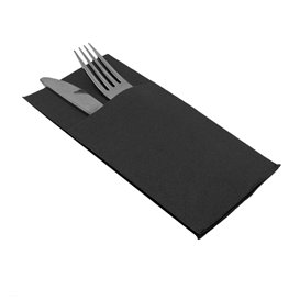 Cutlery Napkin Fold Micropoint 40x40cm Black (480 Units)