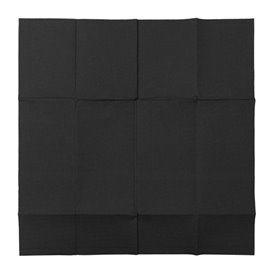 Cutlery Napkin Fold Micropoint 40x40cm Black (30 Units)