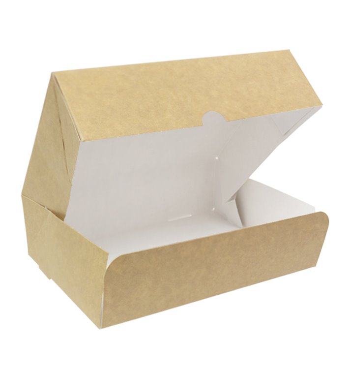 Kraft Cardboard Bakery Box 18,2x13,6x5,2cm 500g (20 Units) 