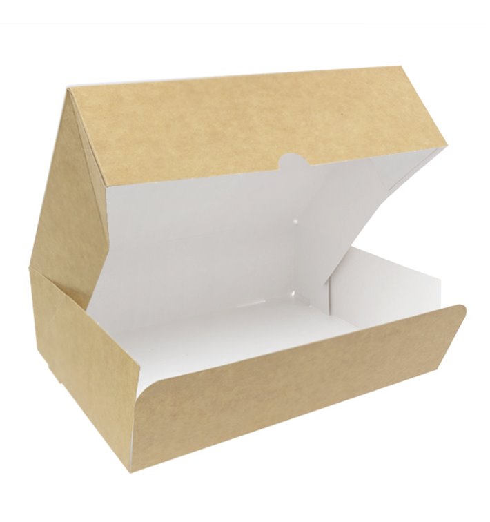 Kraft Cardboard Bakery Box 20,4x15,8x6cm 1kg (20 Units) 