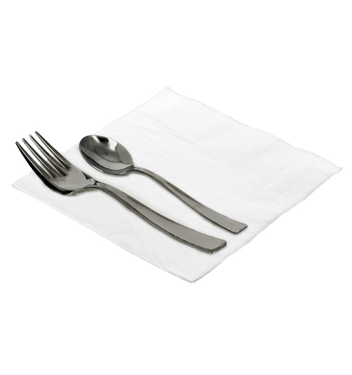 Paper Napkin with Border 40x40cm 1-ply White (9.600 Units)